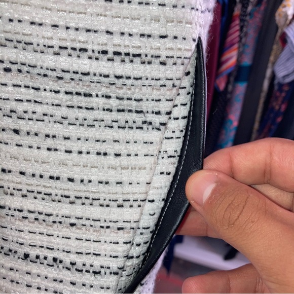 Calvin Klein black and white zip up blazer style work jacket - Picture 3 of 8